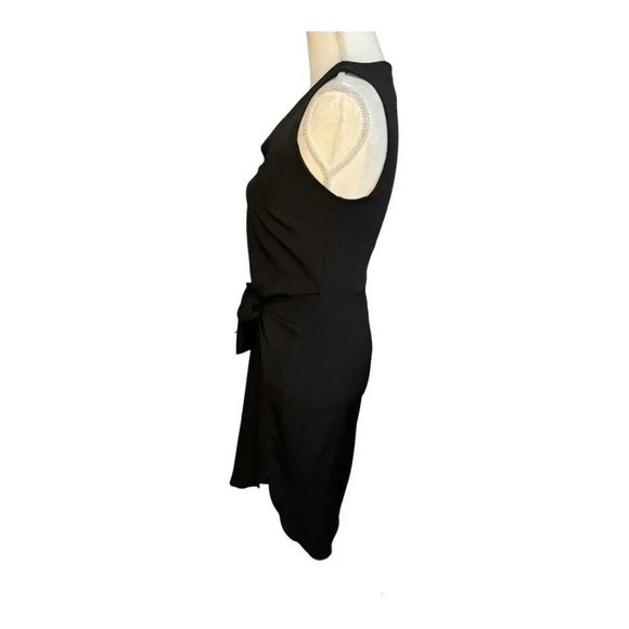 Bar III Women’s Size XS Black Tie Front V-Neck‎ Shift Dress - Picture 2 of 6